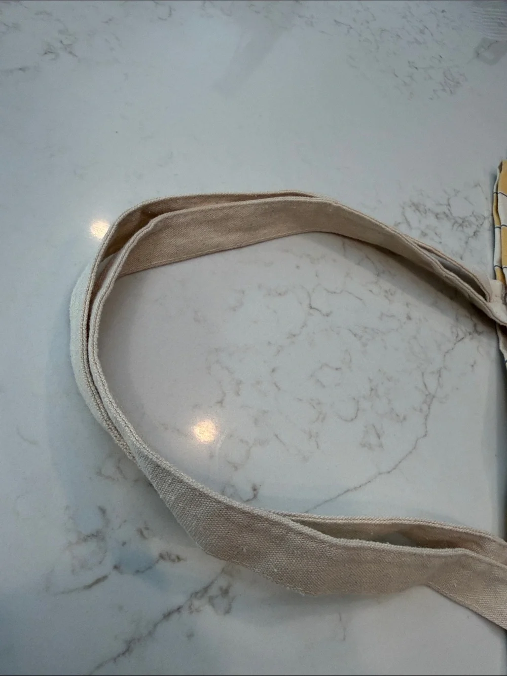 Sezane Los Angeles Yellow and Cream Striped Bonjour Tote